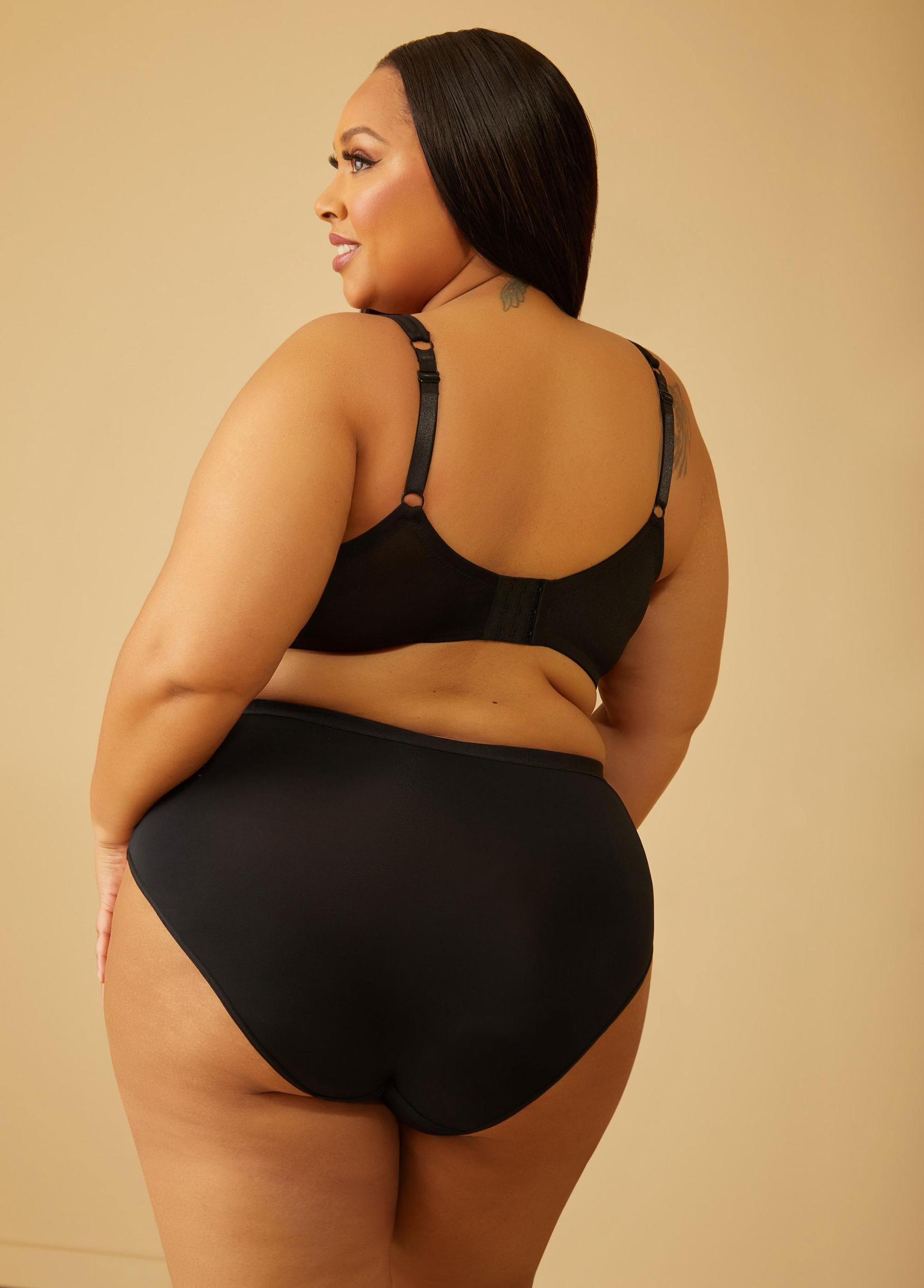 Mesh Paneled High Cut Briefs Product Image