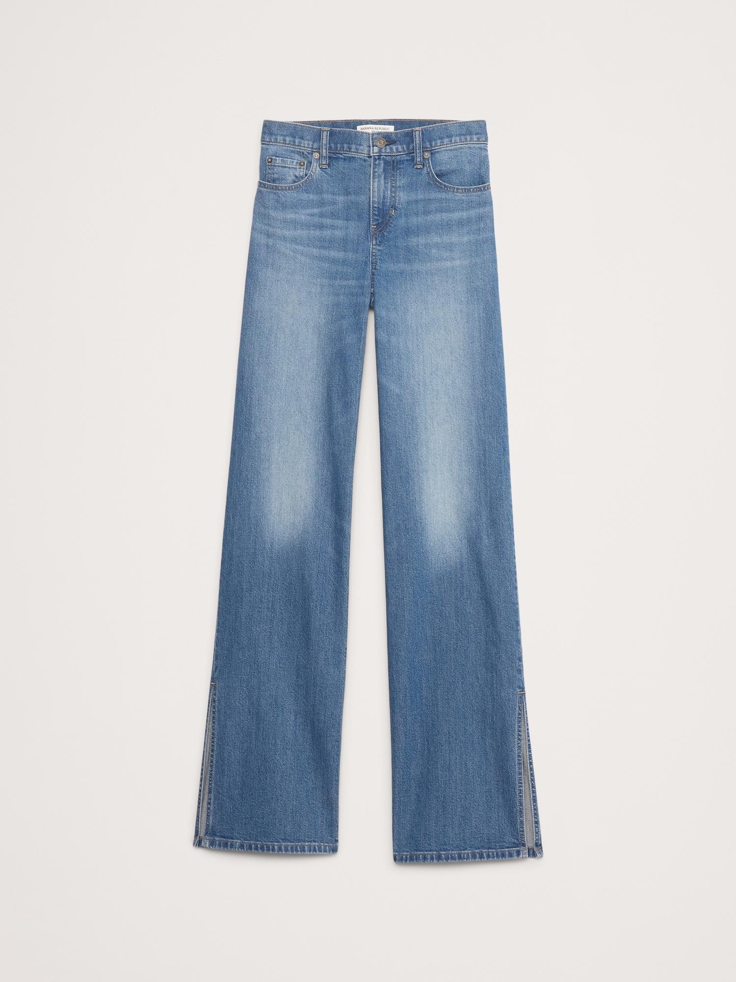 The Icon Classic Mid-Rise Wide-Leg Split-Hem Jean Product Image