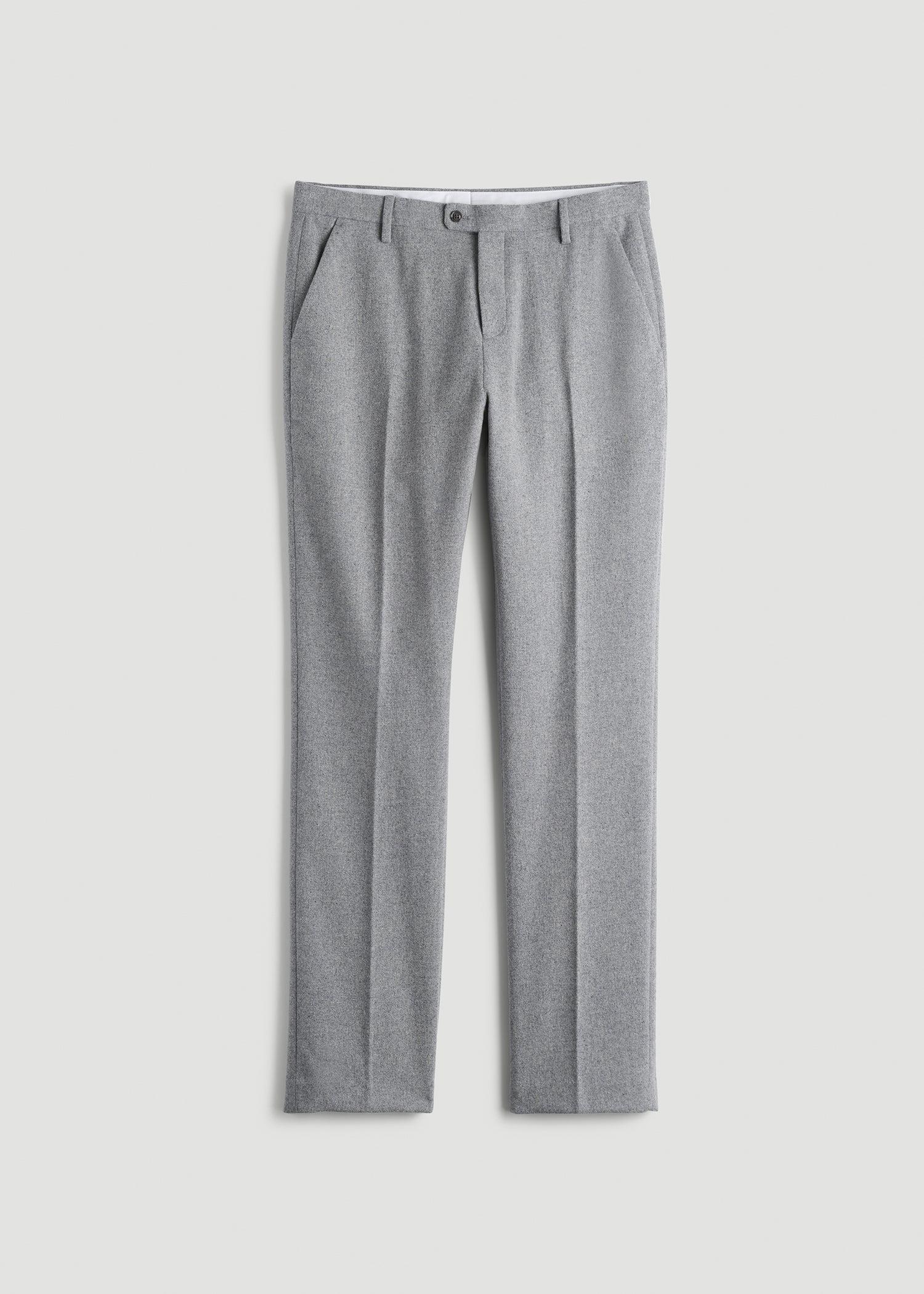 Wool Blend Dress Pants for Tall Men in Tin Grey Mix Male Product Image
