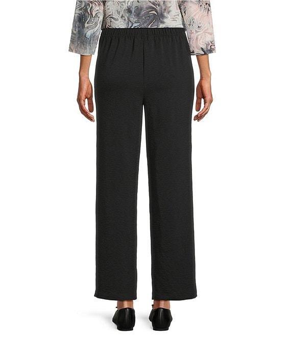 Allison Daley Petite Black Pull-On Straight Leg Soft Pants Product Image