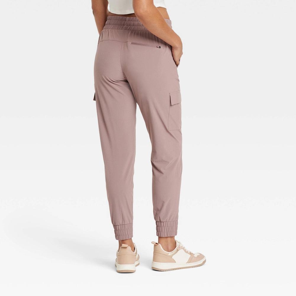 Womens Active Light Mid-Rise Cargo Joggers - All In Motion Brown XS: Moisture Wicking, Quick Dry, 4-Way Stretch Product Image