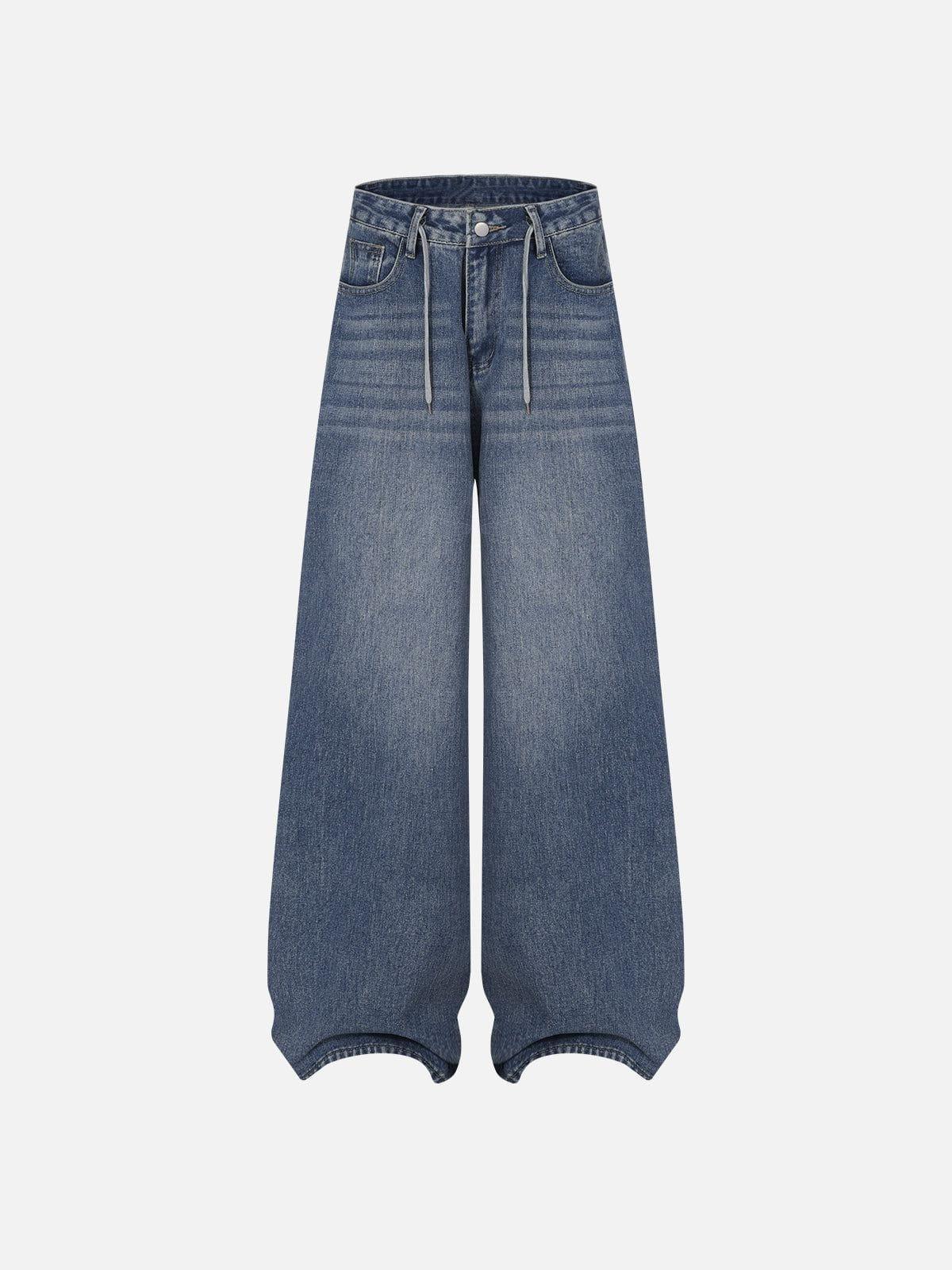 Aelfric Eden Drawstring Washed Baggy Jeans Female Product Image