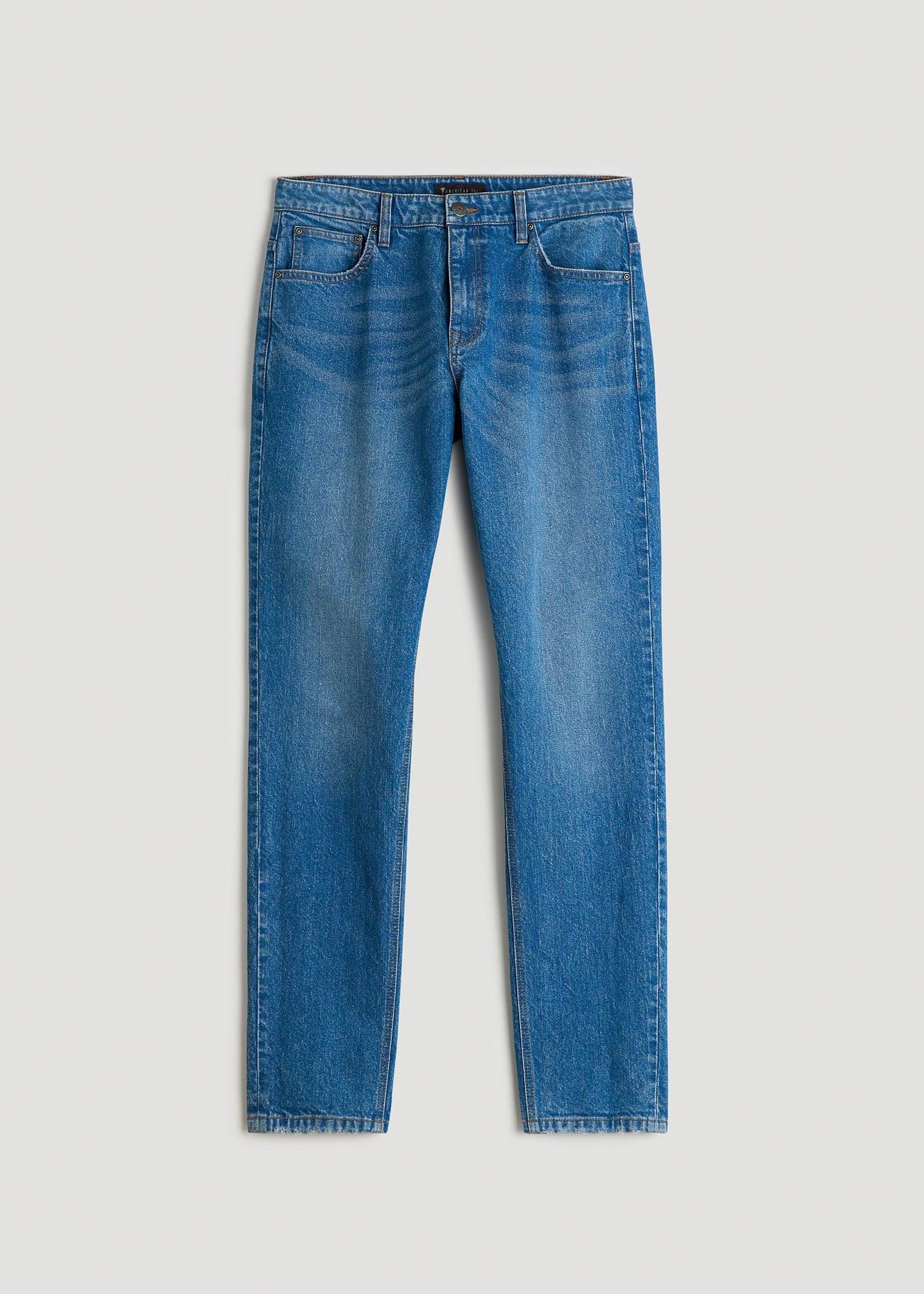 Milo RELAXED TAPERED FIT Jeans for Tall Men in Classic Mid Blue Product Image