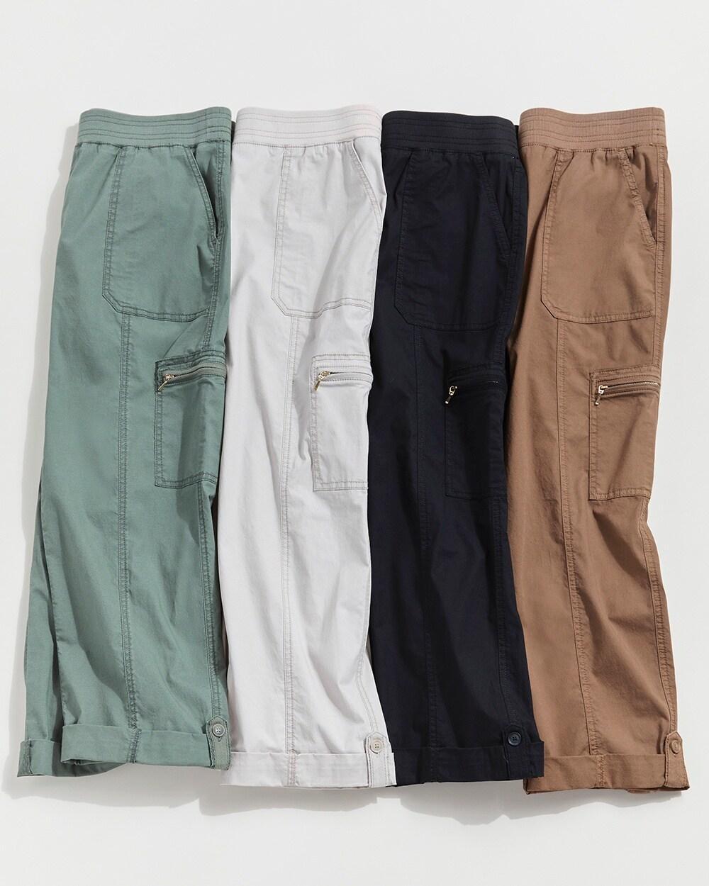 Poplin Cropped Pants Product Image