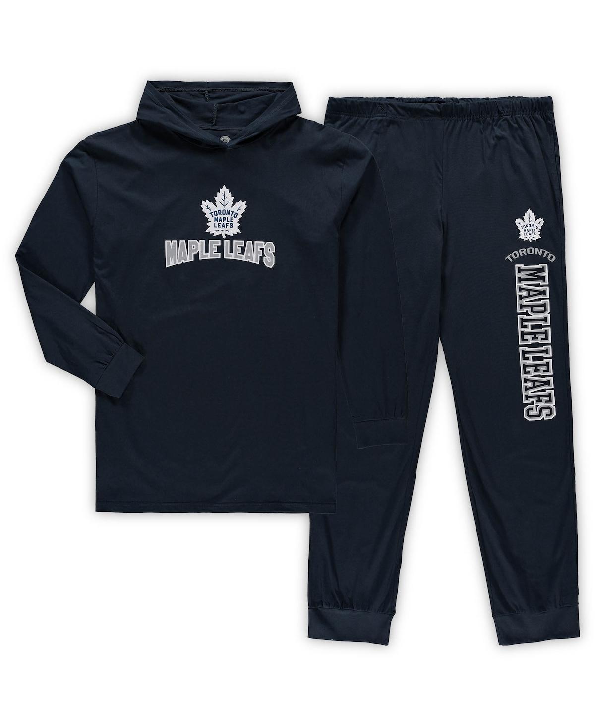 Men's Concepts Sport Navy Toronto Maple Leafs Big & Tall Pullover Hoodie & Joggers Sleep Set, Size: 3XB, Mpl Blue Product Image