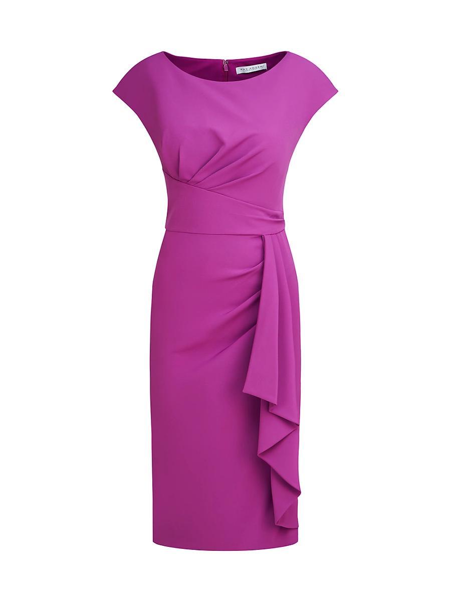 Womens Linden Draped Crepe Cocktail Dress Product Image