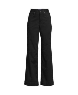 Women's Lands End High-Rise Wide Leg Chino Pants, Size: 14, White Product Image