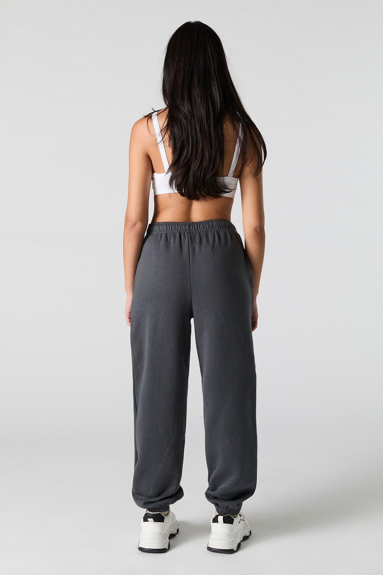 Solid Fleece Boyfriend Jogger Female Product Image