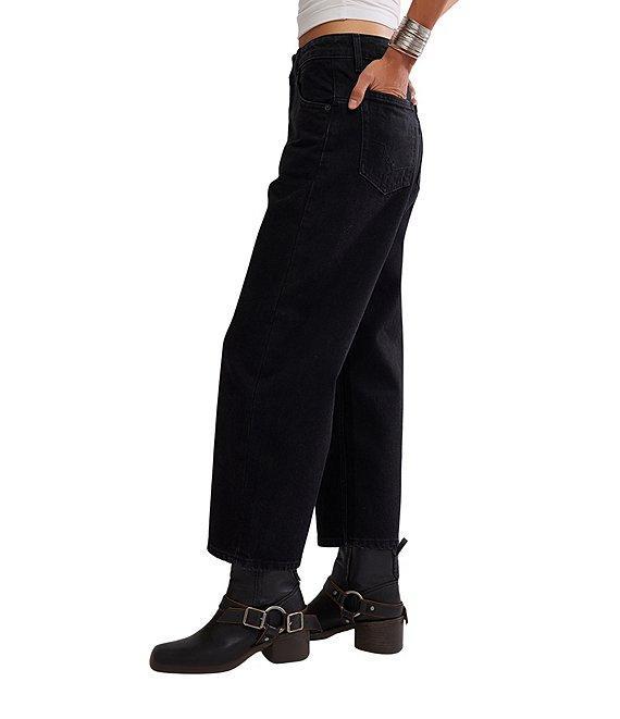 Free People We The Free Deep Trance Dropped Denim High Rise Wide Leg Boyfriend Jeans Product Image