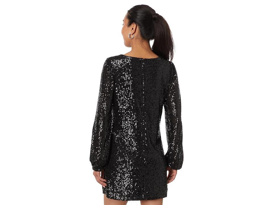 Lilly Pulitzer Nicoline Long-Sleeve Romp (Onyx Treasure Box Sequin Knit) Women's Dress Product Image