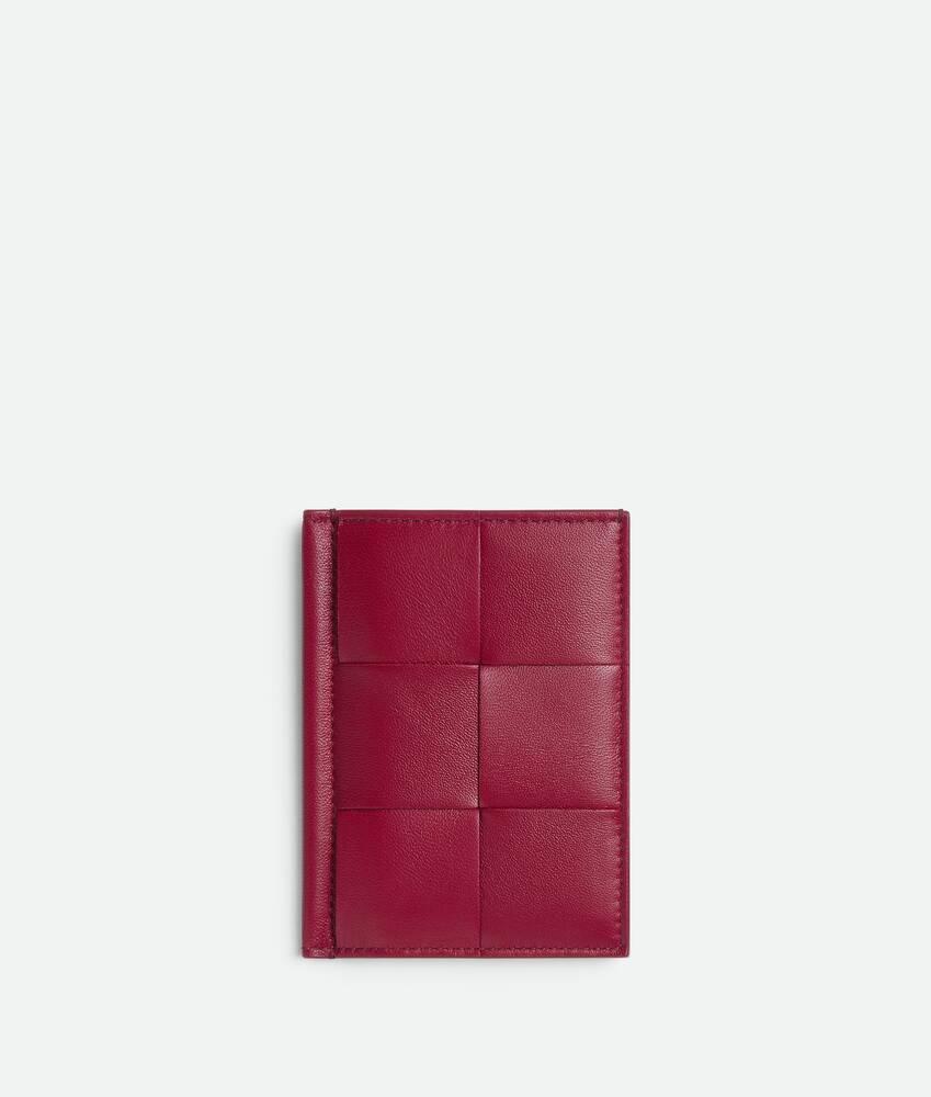 Women's Cassette Flap Card Case in Dark red / Bliss washed Product Image