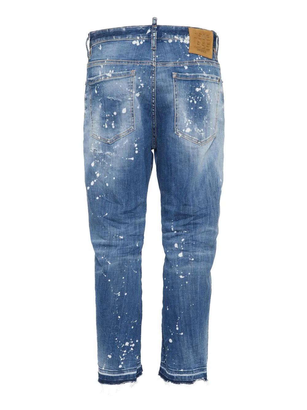 distressed straight-leg jeans Product Image