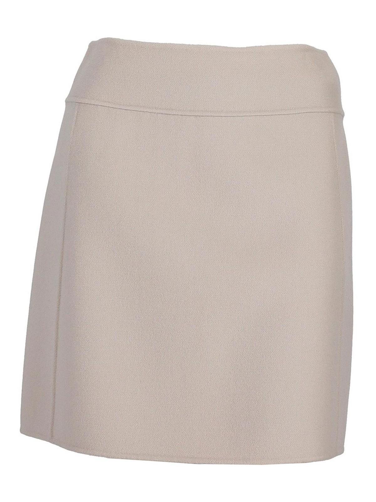 MAX MARA Virgin Wool Mini Skirt In Light Grey Product Image