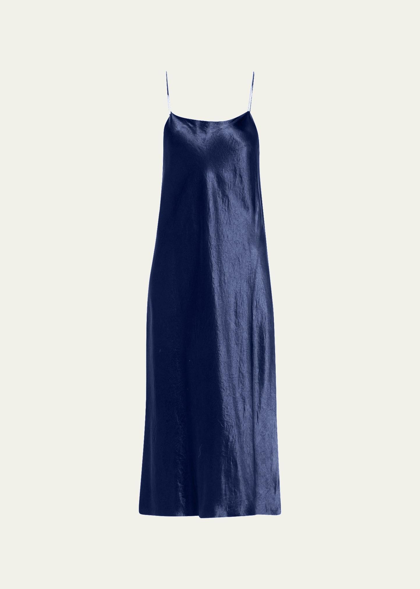 Satin Midi Slip Dress Product Image