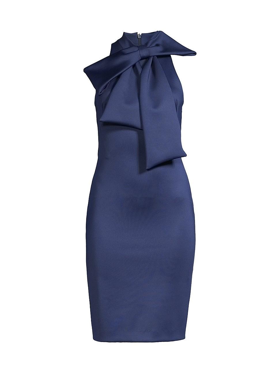 Womens Von Bow-Neck Sheath Dress Product Image