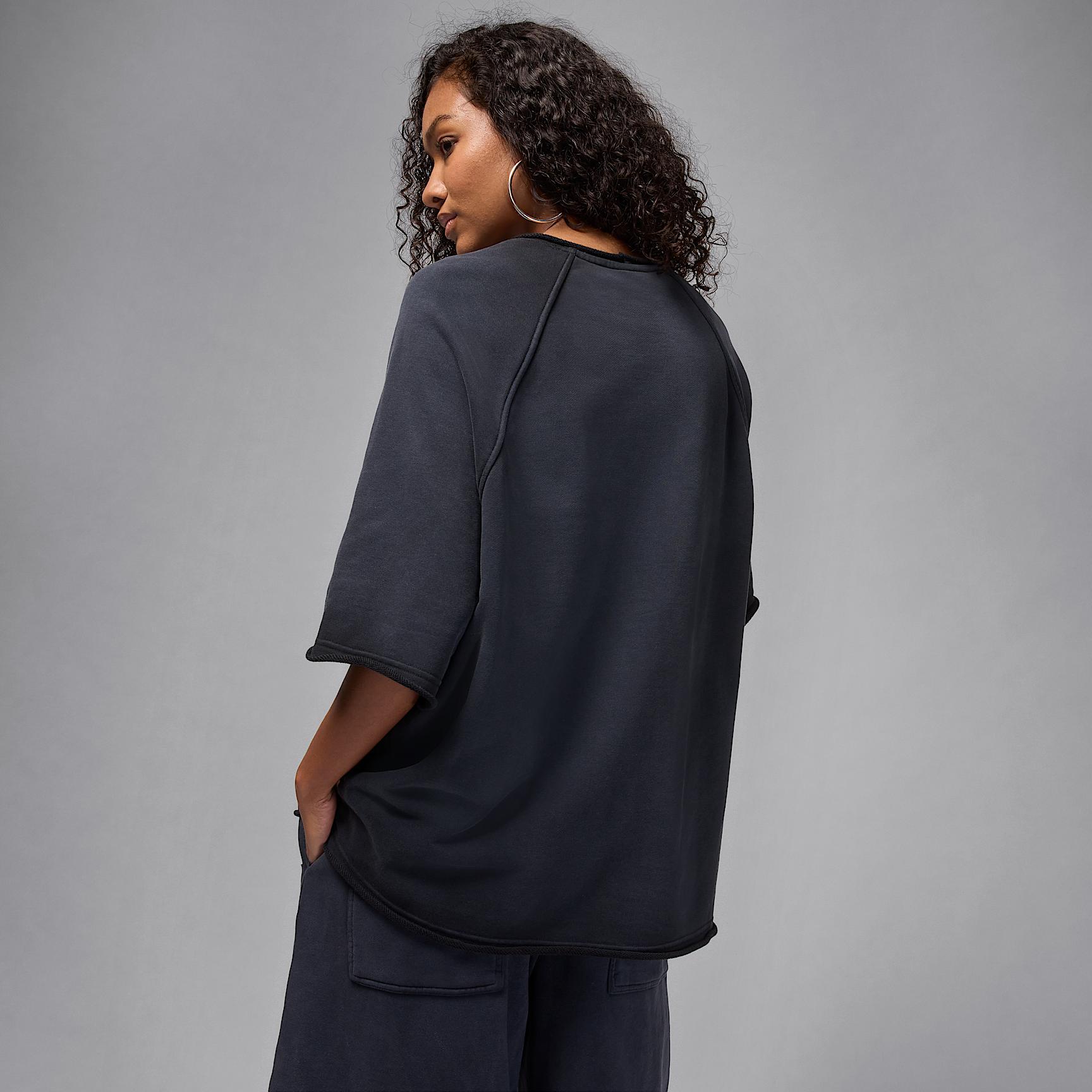 Women's Jordan Flight Fleece Oversized Short-Sleeve French Terry Top Product Image