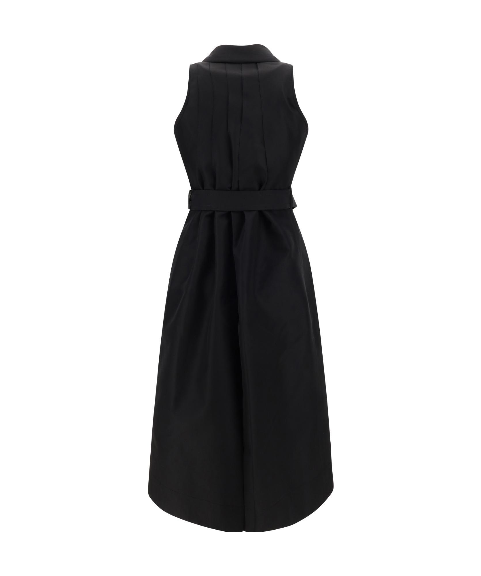 SACAI Belted Sleeveless Dress In Black Product Image