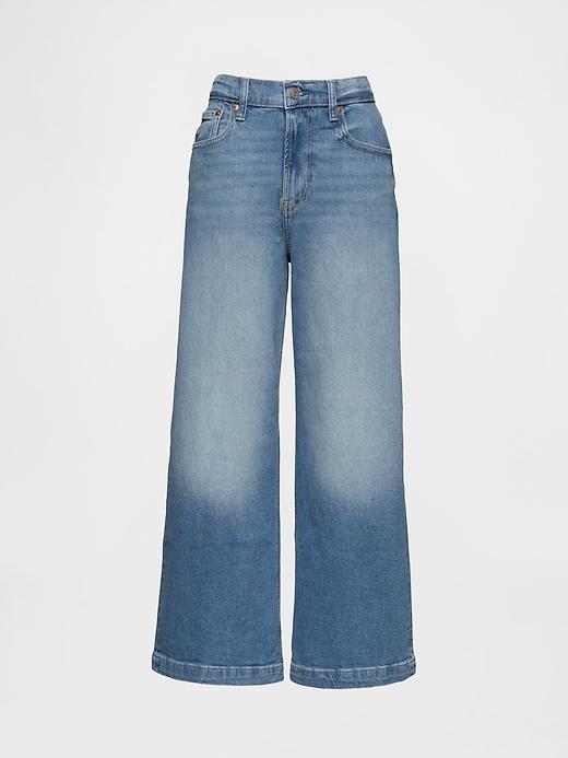 High Rise Stride Wide-Leg Ankle Jeans Product Image