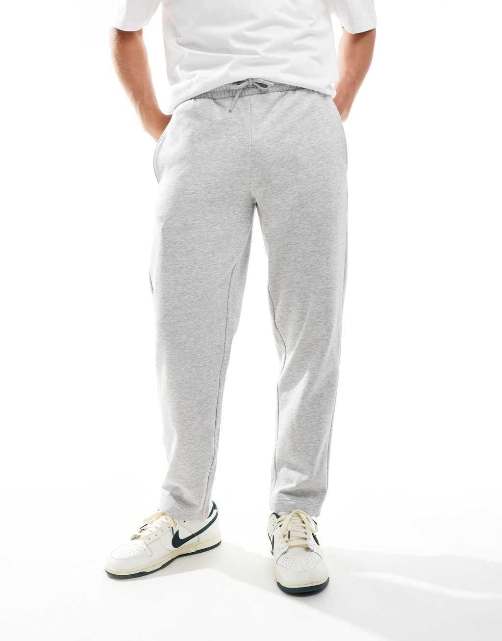 ONLY & SONS straight fit sweat sweatpants in light gray melange Product Image