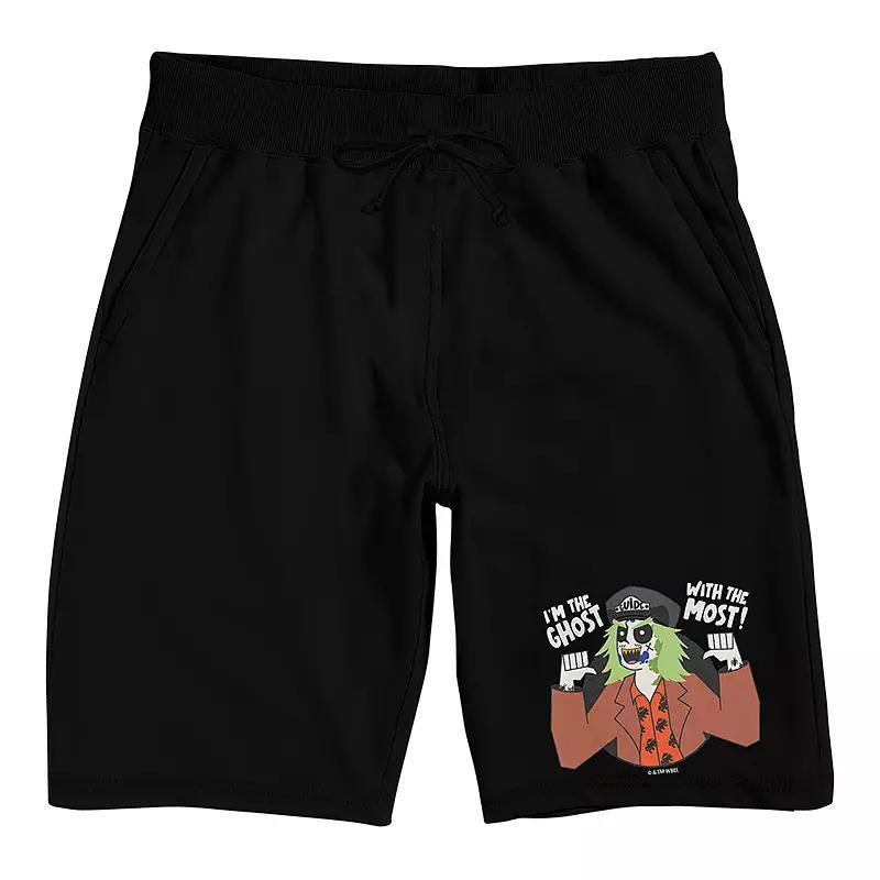 Men's Beetlejuice "I'm the Ghost with the Most" Pajama Shorts, Size: Small, Black Product Image