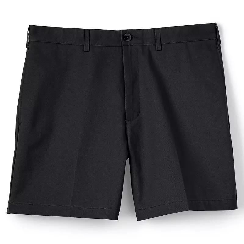 Men's Lands' End Classic-Fit 6-inch No-Iron Chino Shorts, Size: 34, Black Product Image