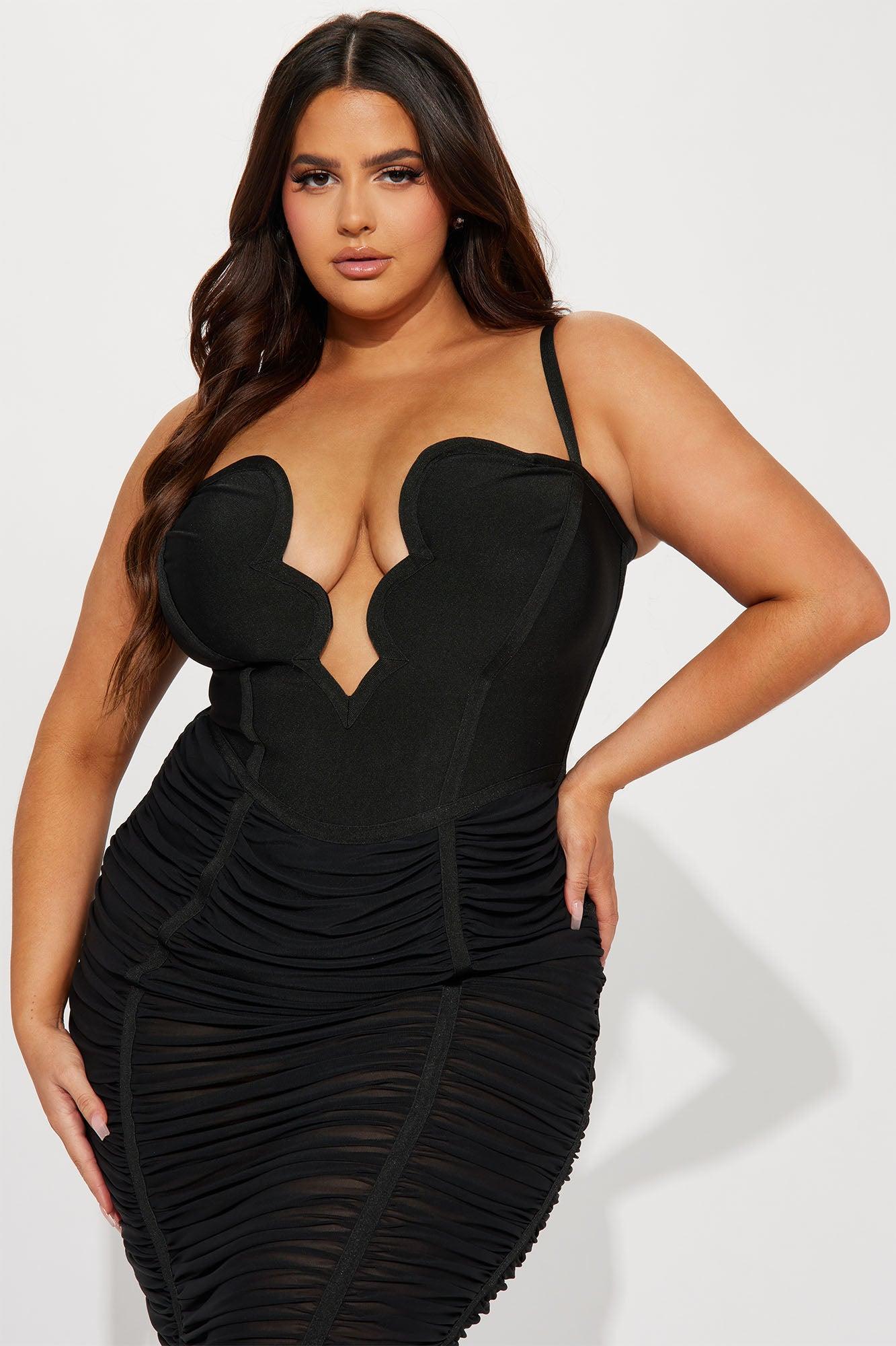 Analise Bandage Midi Dress - Black Product Image