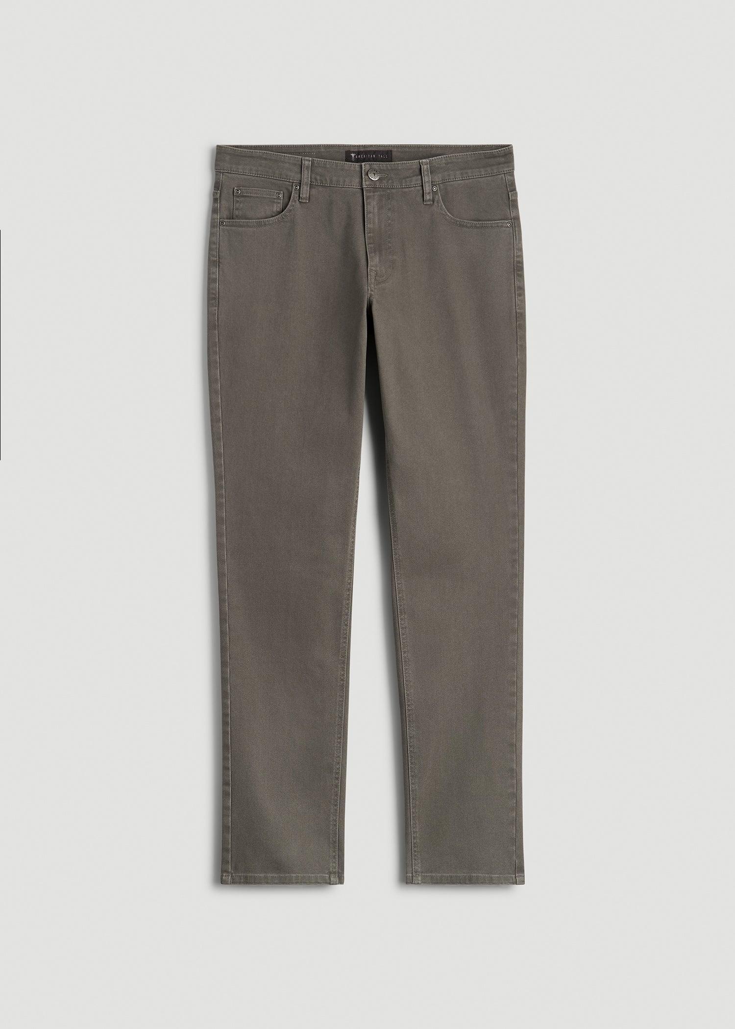 Carman Tapered Fit Colored Jeans for Tall Men in Sage Product Image