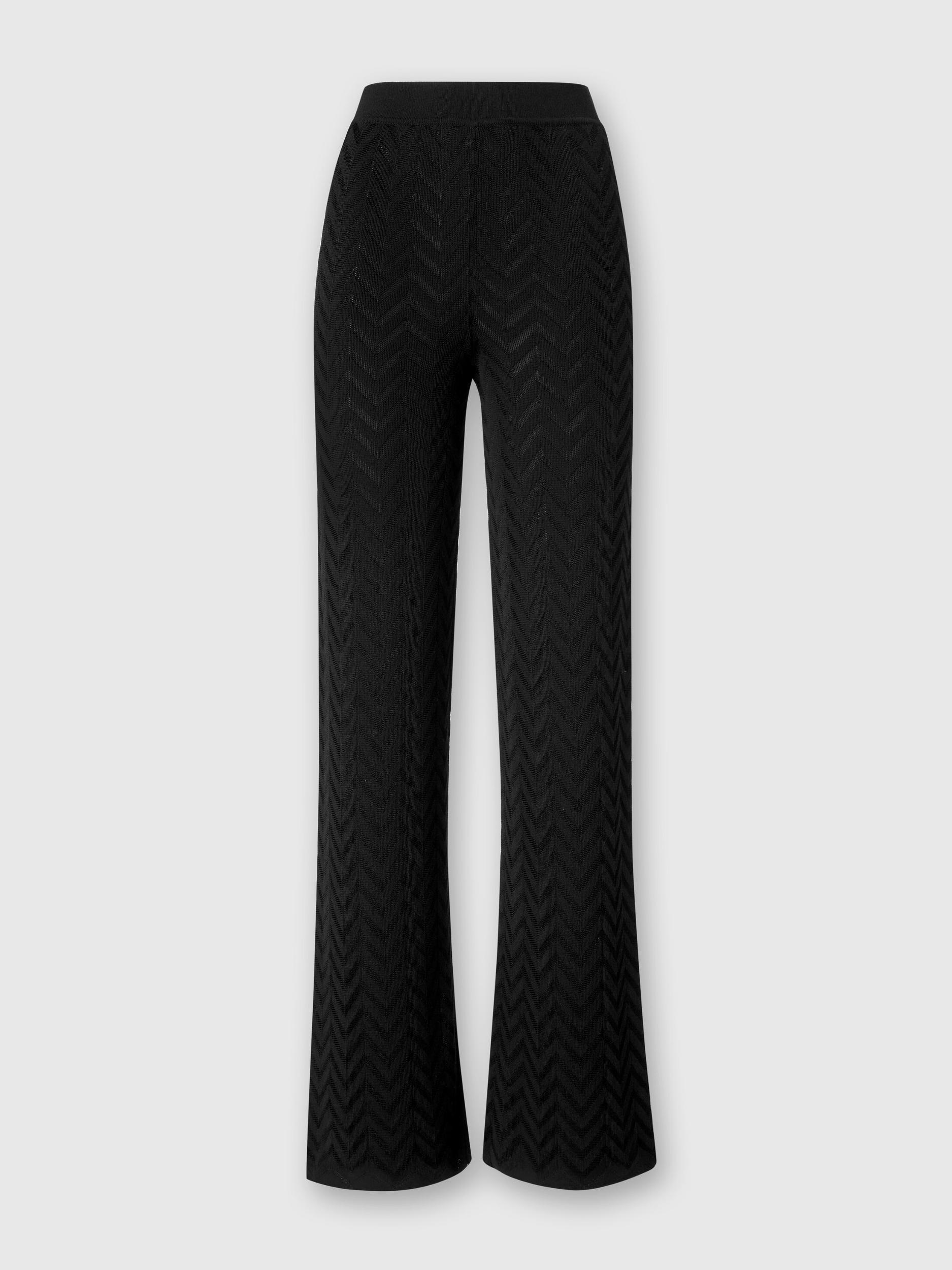 Tonal chevron pattern straight trousers Product Image