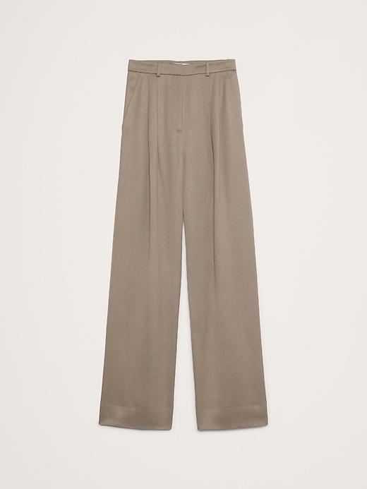Soho High-Rise Wide-Leg Italian Wool Pant Product Image