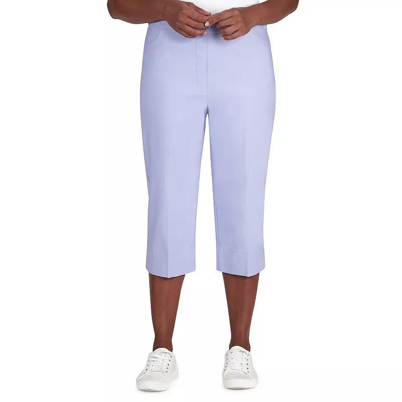 Petite Alfred Dunner Allure Capri Pants, Women's, Size: 18 Petite, Pure White Product Image