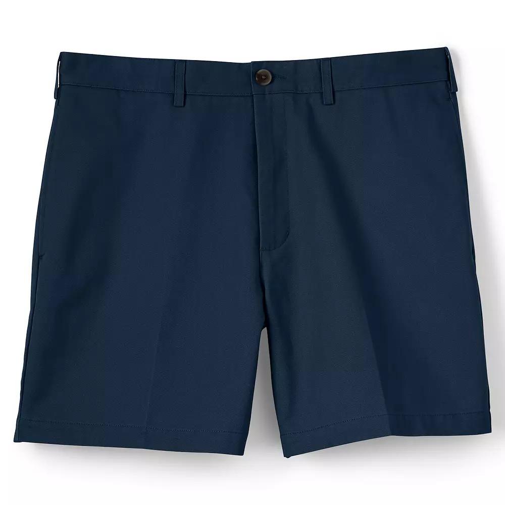 Men's Lands' End Classic-Fit 6-inch No-Iron Chino Shorts, Size: 34, Black Product Image