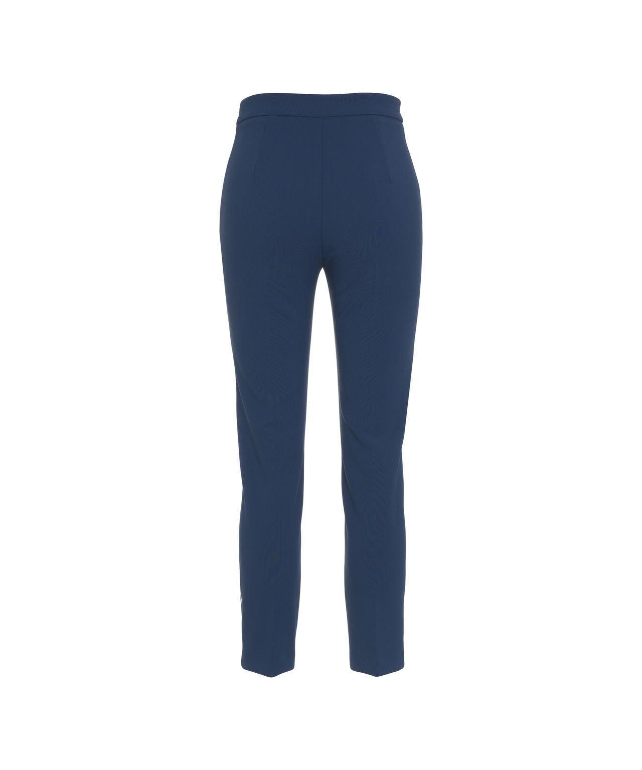 Crêpe pants with logo charm Product Image