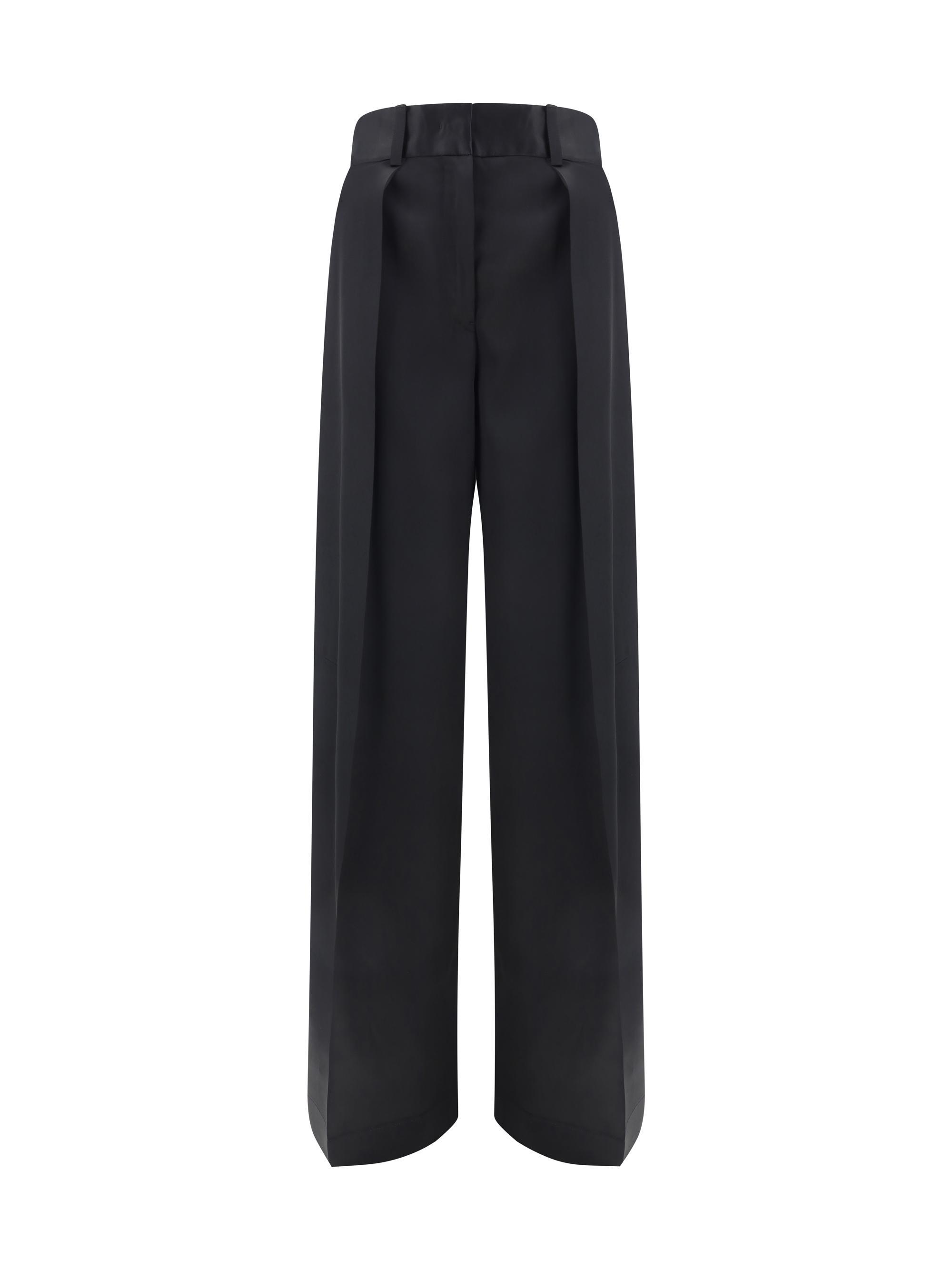 JIL SANDER Black Pleated Trousers Product Image