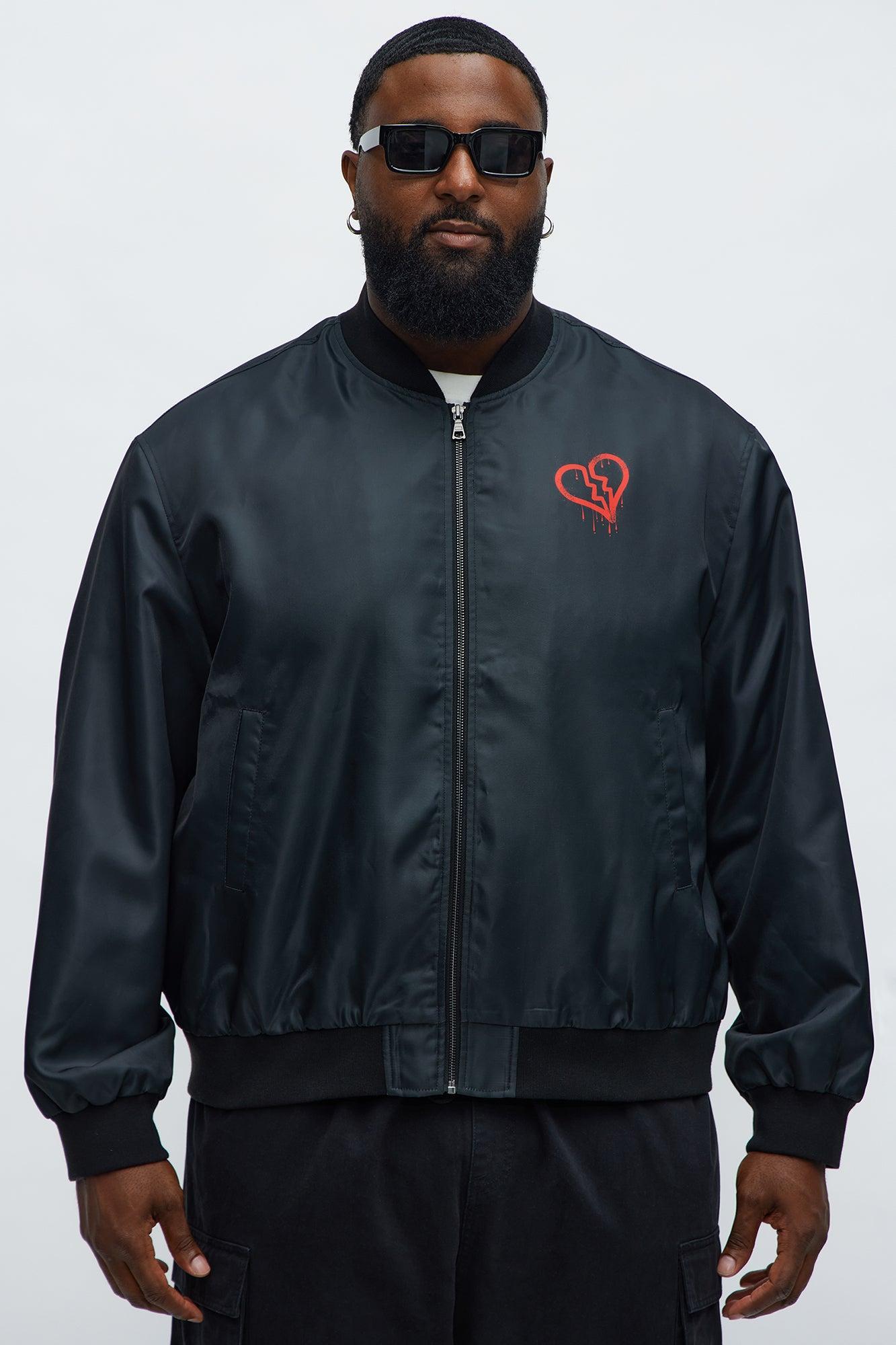 Cropped Urban Bomber Jacket - Black Product Image