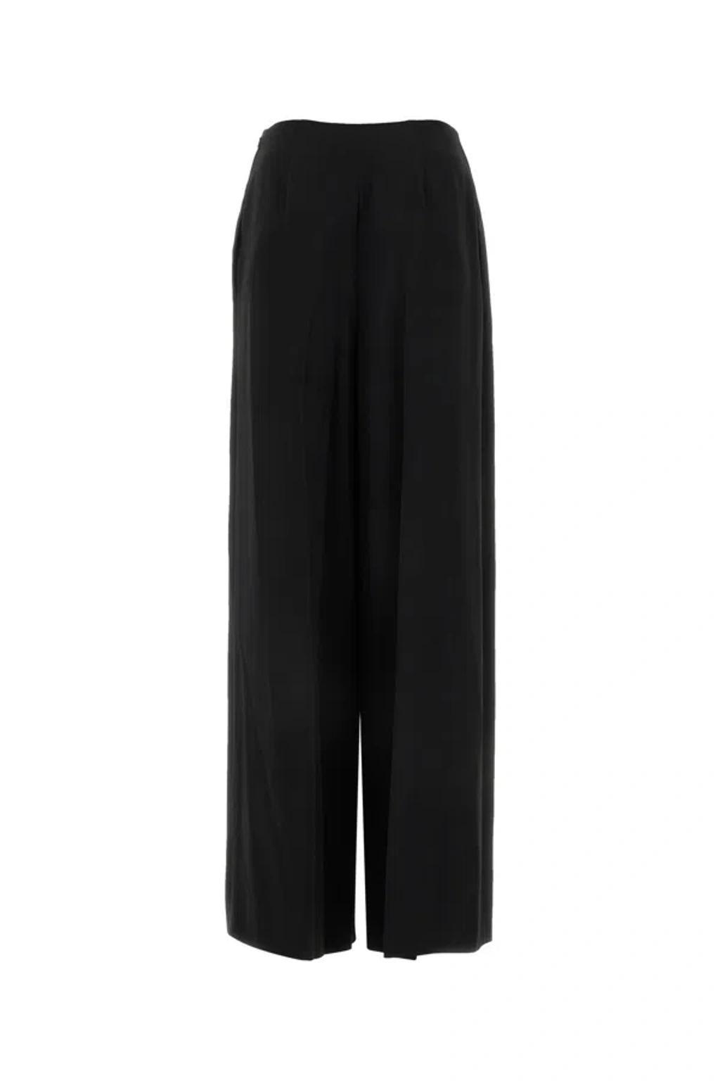 ALBERTA FERRETTI Black Crepe Wide-leg Pant Product Image