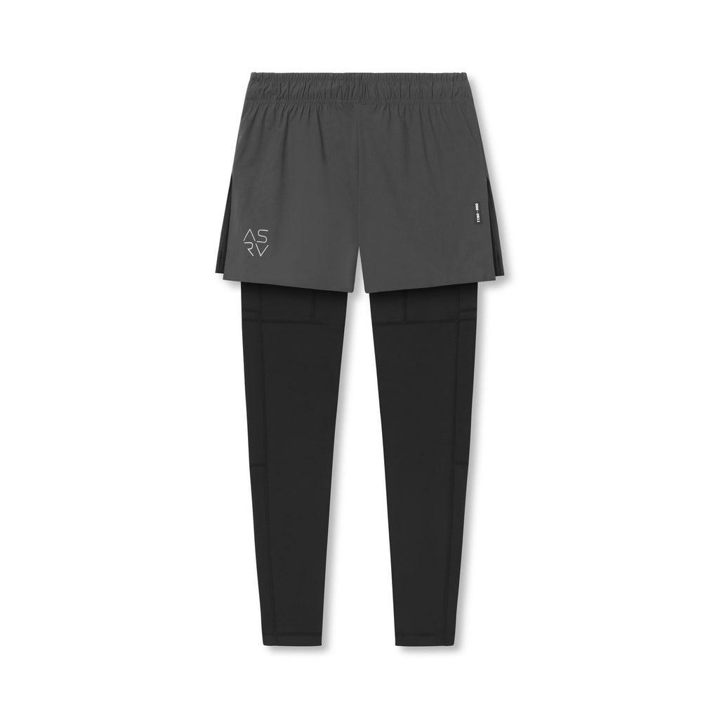 0911. Tetra-Lite® 2-in-1 High Split Legging Short - Black "Cyber"/Black Product Image