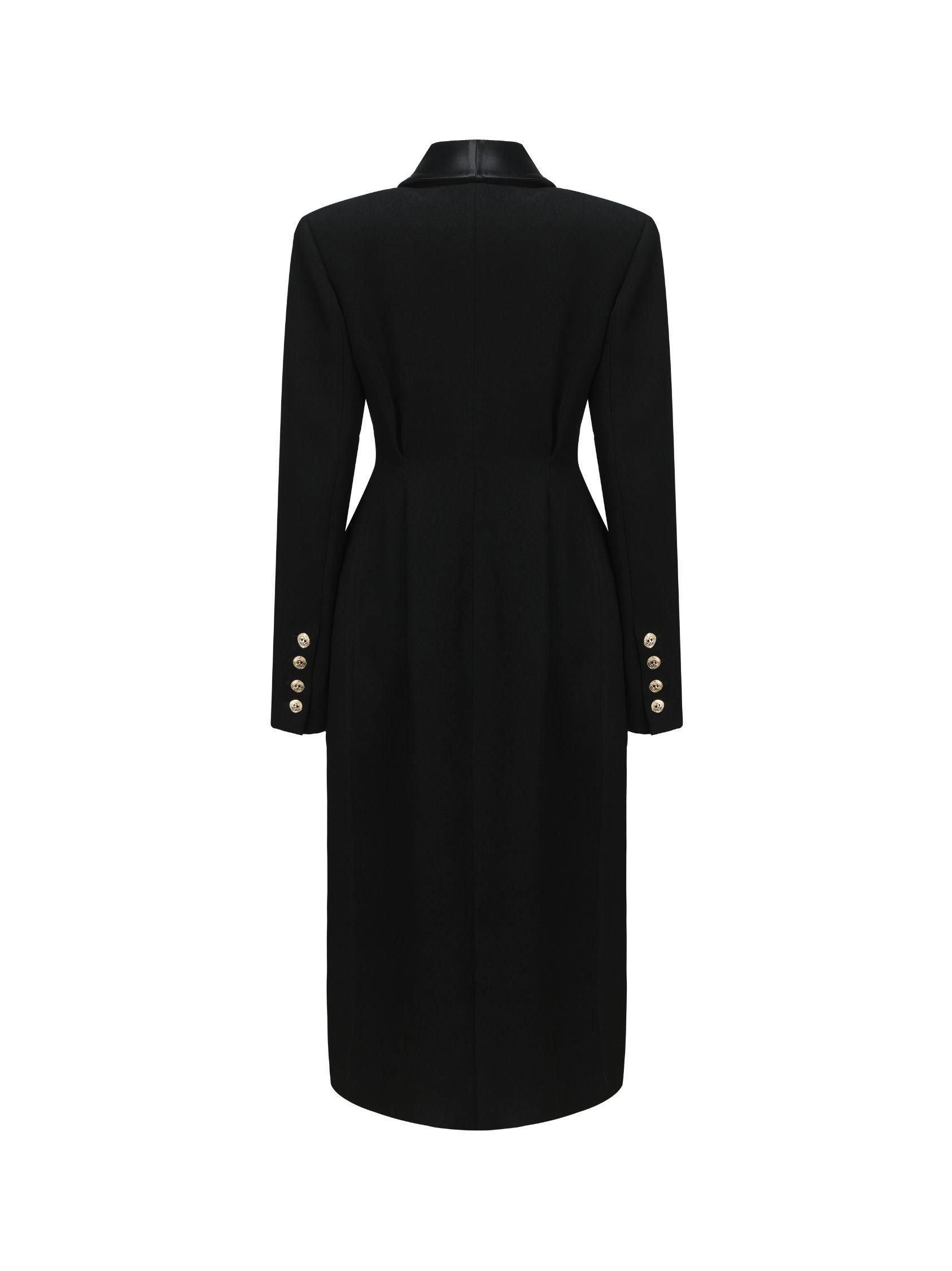 Evie Long Suit Jacket (Black) Product Image