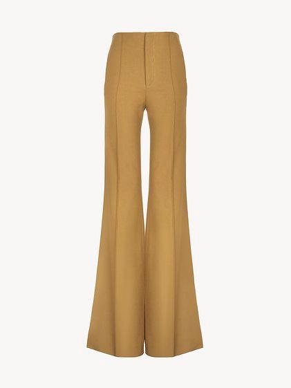 Flare pants in cotton drill Product Image