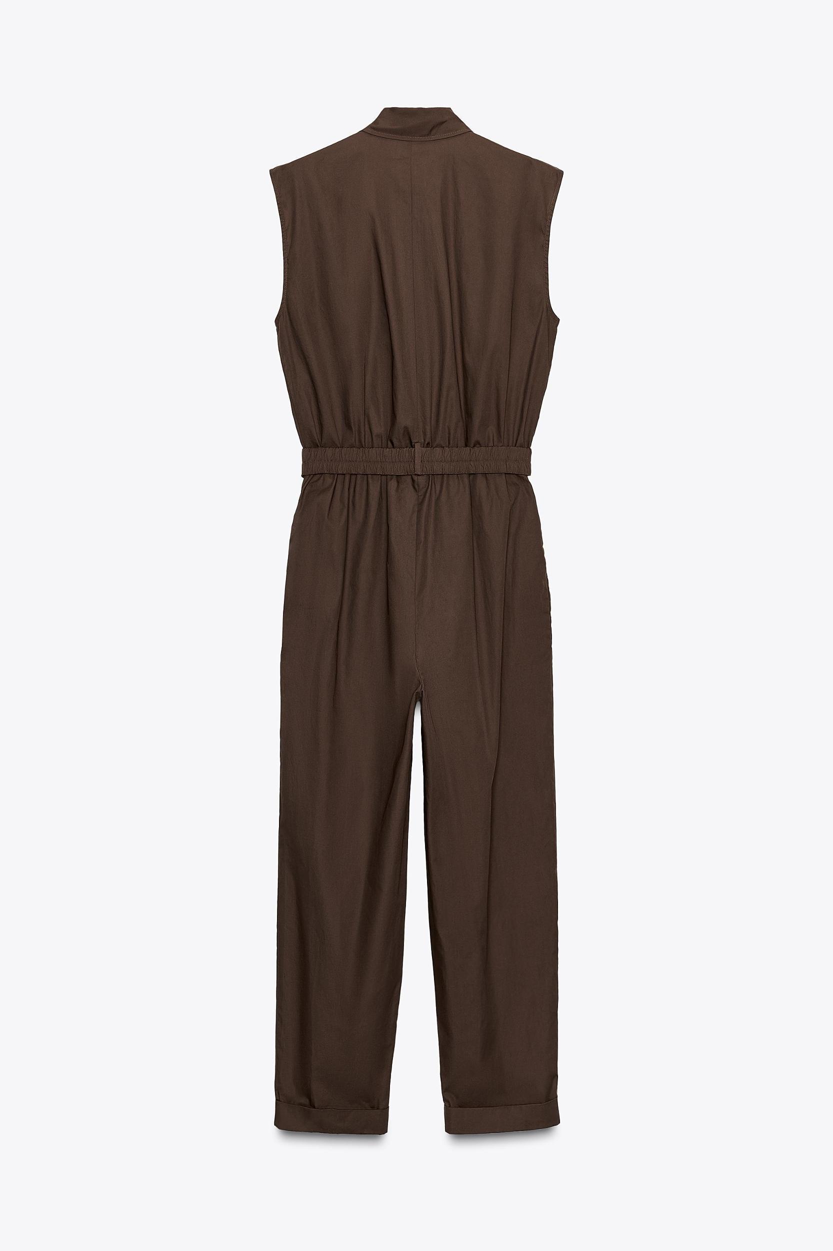 LONG POPLIN JUMPSUIT Product Image