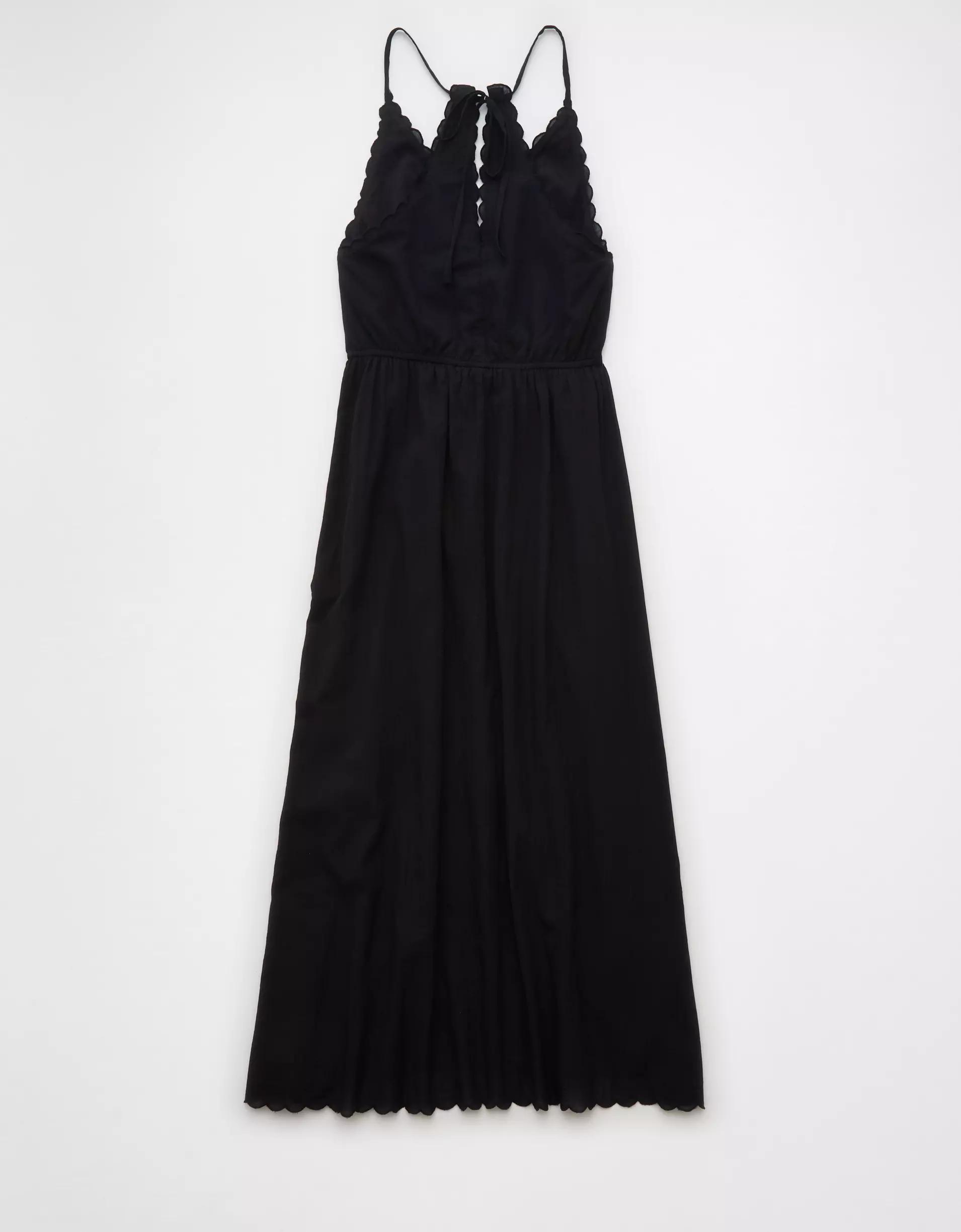 AE V-Neck Embroidered Midi Dress Product Image