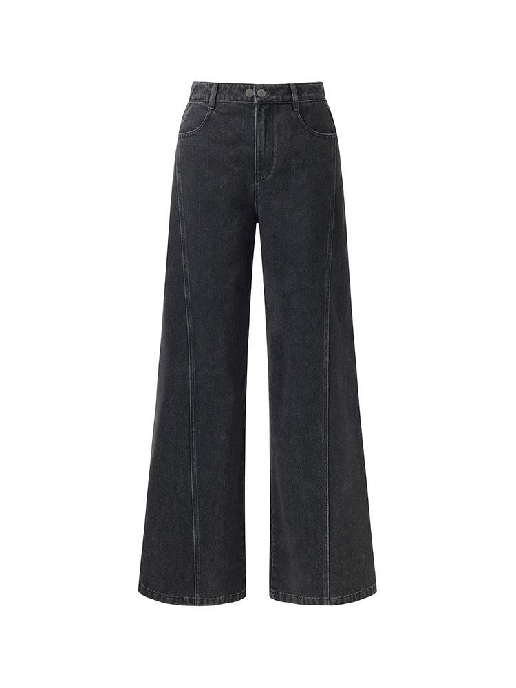 Denim Adjustable Waist Women Palazzo Jeans Product Image