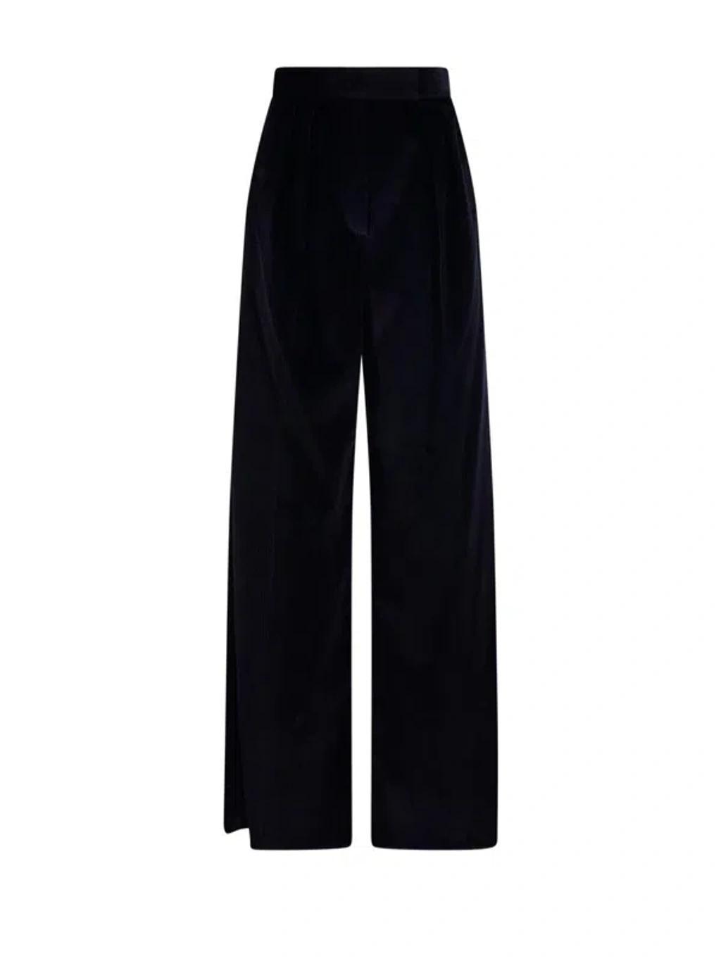 MAX MARA High Waist Wide Leg Trousers In Blue Product Image