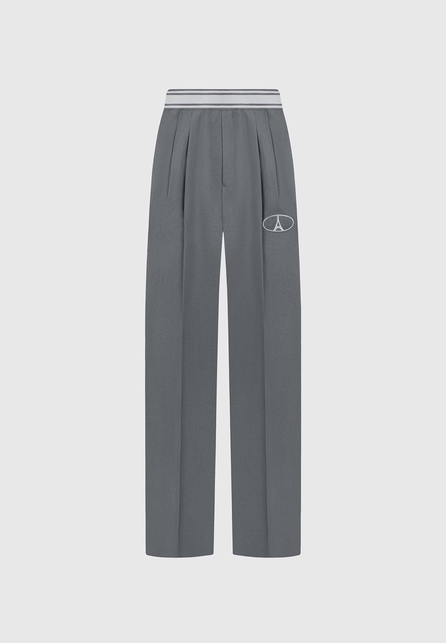 Elasticated Signature Pleated Trousers - Dark Grey Female Product Image