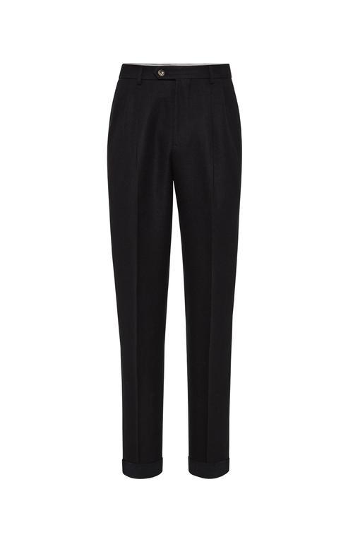 BRUNELLO CUCINELLI Tapered-leg Trousers In Black Product Image