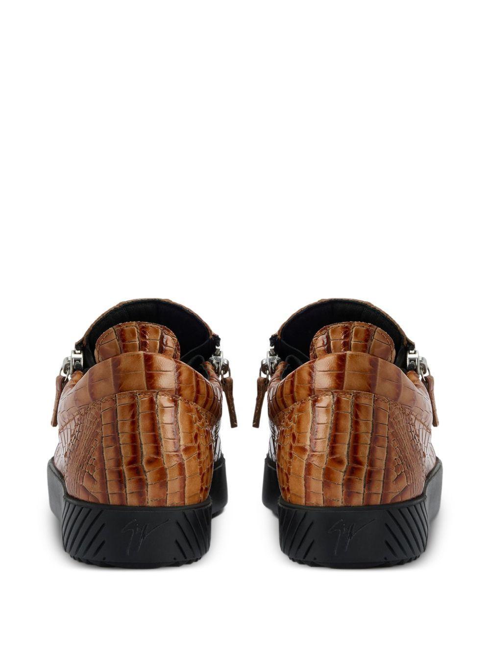Frankie crocodile-effect sneakers Product Image