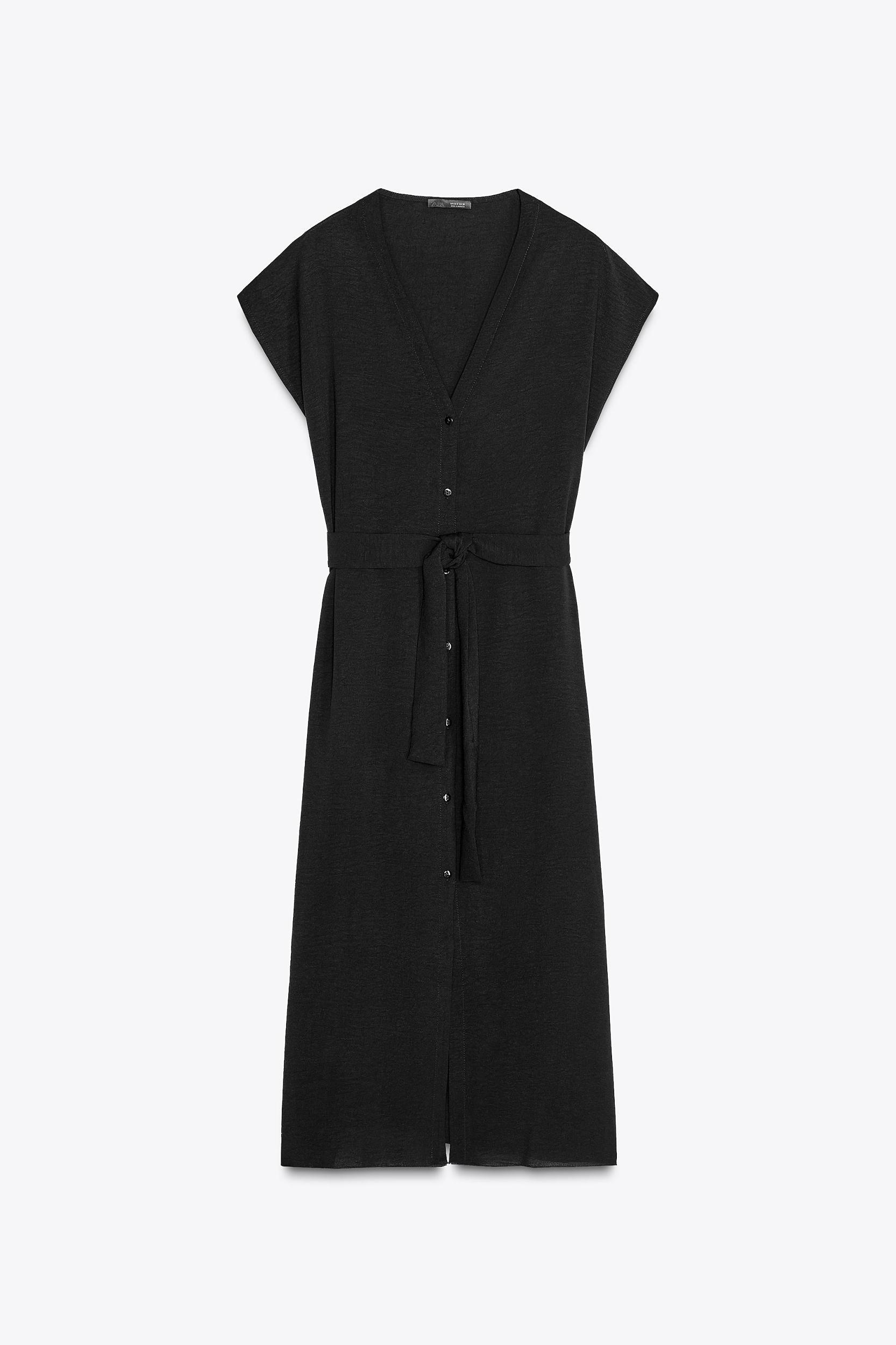 FLOWY BELTED DRESS Product Image