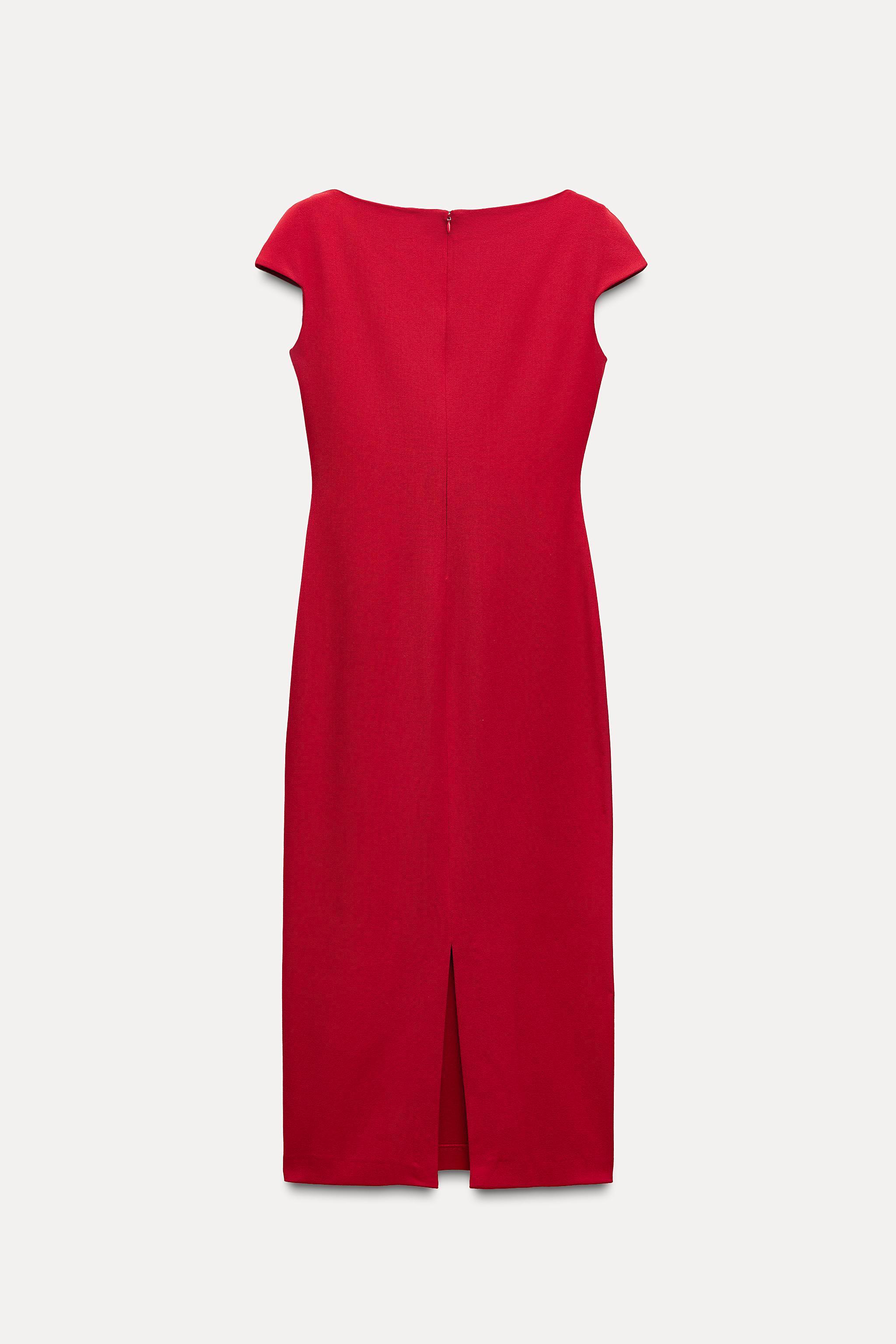 FITTED MIDI DRESS ZW COLLECTION Product Image