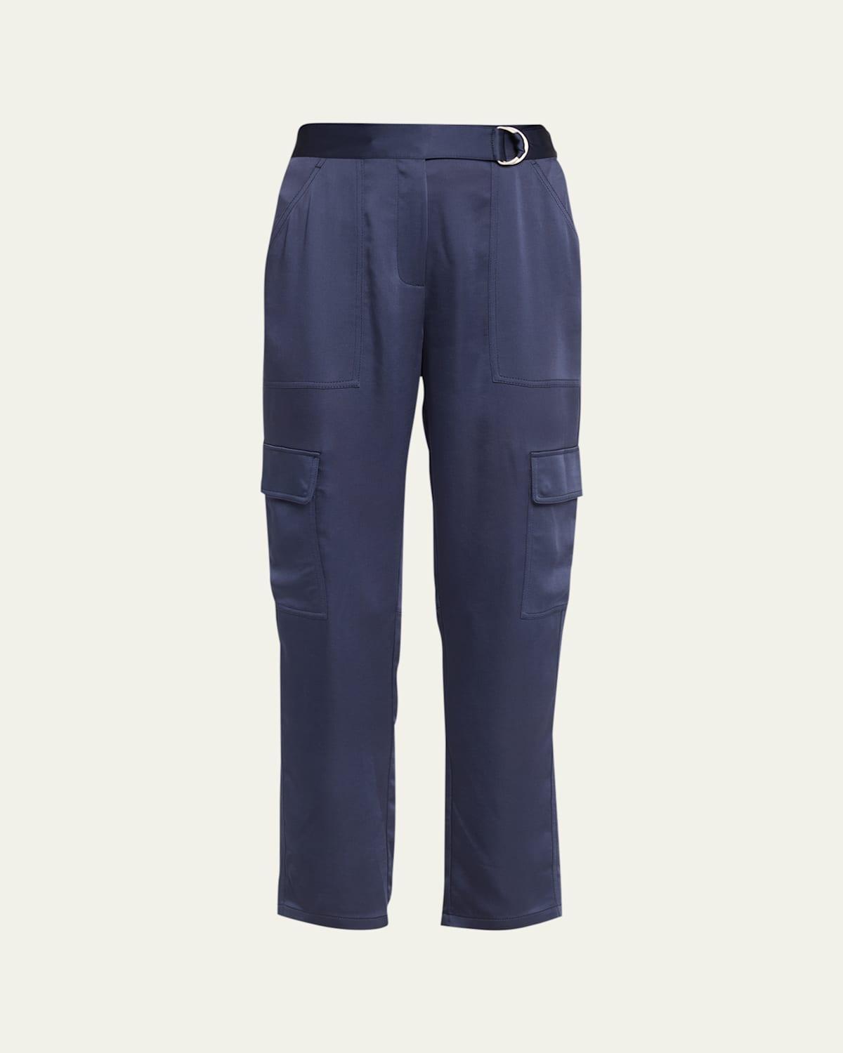 Carolina Satin Straight-Leg Utility Pants Product Image