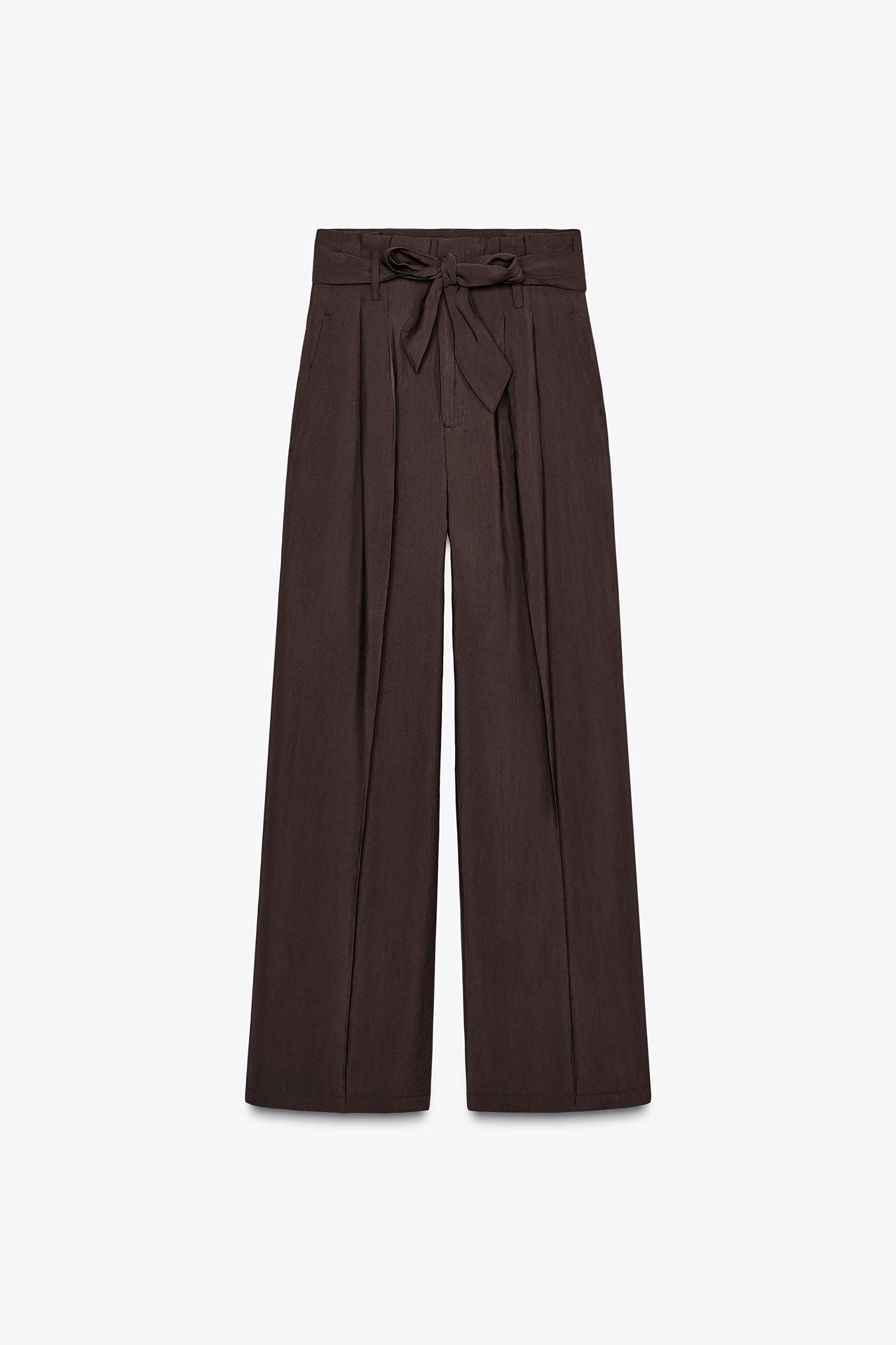 WIDE LEG BELTED PANTS Product Image
