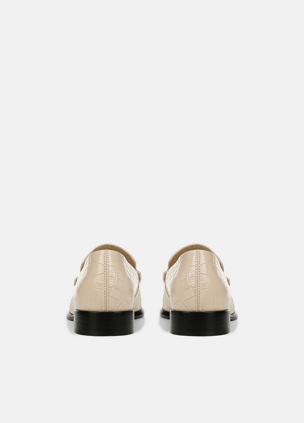 Womens Naomi Croc-Embossed Leather Loafer, Birch Sand, Size 6 Vince Product Image